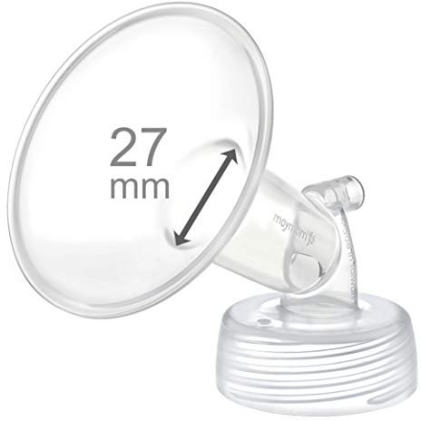 Maymom Wide Neck Pump Part Compatible with Spectra S1/S2 Pumps; Incl Wide Mouth Flange; Not Original Spectra Flange; Replaces Shield (27 mm)