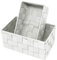 Lashuma Doppelpack Aufbewahrungsboxen, Größen: 19x10x7 cm und 20x13x10 cm, Offene Badezimmer Körbchen Farbe: Silber