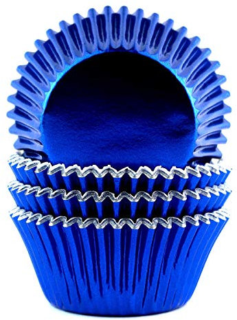 Eoonfirst Foil Cupcake Liners Standard Baking Cups 100 Pcs (Navy Blue)