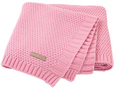Odot Couverture Bébé Tricot Enfant Douce et Douillette, Plaid Bebe - 80x100 cm, Couvertures Polaire pour Bébé, Garçon, Filles, Tout-Petit, Lit d'enfant, Poussette