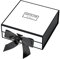 JiaWei Geschenkbox (Stil-1) 33 x 31 x 11,5 cm Groß, Geschenkkarton mit Magnetisch Deckel und Schleife, Grußkarten & Seidenpapier - Weiß