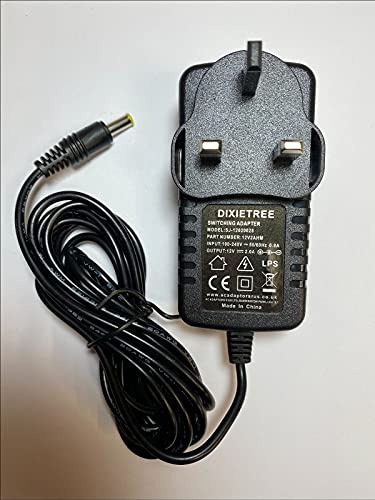 Replacement for UK Plug 12V 2A AC-DC Adaptor Power Supply for Pioneer DDJ-RR Controller