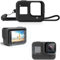 TEKCAM Silikon Schutzhülle Displayschutz für GoPro Hero 8,Kamera Silikonhülle Black + 6 Pcs Glas Displayschutzfolie + Lanyard Kompatibel mit GoPro Hero 8, Go Pro Hero 8 Schwarz Zubehör Kit