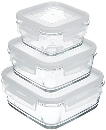 Lav Fresco 3er Set Frischhaltedosen Glas, 1150cc