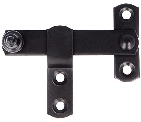 Amig - Palan pour volet lisse | Verrou de sécurité pour fenêtres | Quincaillerie pour jardin et extérieur | Acier | Couleur noir mat | Dimensions : 80 x 46 mm