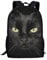 Binienty Schulrucksack für Kinder, Jungen, Mädchen, Teenager, leicht, für Bücher, Laptop, lässiger Tagesrucksack, schwarze katze, Einheitsgröße