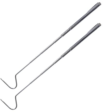 Cabilock Teleskopierbare Schlangenhaken 71cm, 2 Stück, Edelstahl
