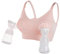 LEAPOVER Women Hands Free Breast Pump Breast Feeding Pump Pumping Bra Maternity Adjustable Nursing Bra (Pink L)…