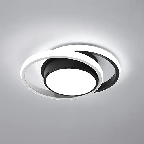 Goeco Deckenlampe LED, Runde Deckenleuchte Modern 32W 2350LM, Deckenlampen für Bad Schlafzimmer Flur Küche Wohnzimmer Balkon, 6500K kaltweißes Licht, Durchmesser 27cm