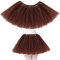 AISOO Girls Tutu Skirts Toddler Kids Princess Dress 3 Layered Ruffle Tiered Ballet Dance Performance Tulle Costumes for Christmas Halloween New Year Birthday Theme Party Holiday Wedding, Brown