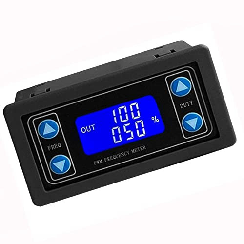 ZkeeShop Adjustable Signal Generator 1-Channel PWM Pulse Frequency DC 3.3V-30V 5-30mA 1Hz-150KHz LCD Display Module