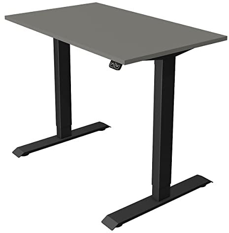 Certeo Schreibtisch Move.1 | Elektrisch höhenverstellbar | Gestell Anthrazit | HxBxT 740-1230 x 1000 x 600 mm | Graphit | Sitz- und Stehtisch Bürotisch Arbeitstisch