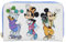Loungefly Disney Mousercise Geldbörse mit Reißverschluss, Mousercise White, Einheitsgröße, Retro