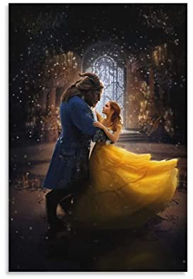 Enartly Poster auf Leinwand drucken Die Schöne und das Biest Film Vincent Cassel und Léa Seydoux 2 Wohnzimmer Poster Schlafzimmer Malerei 60x90cm Kein Rahmen