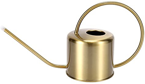 Gießkanne Golden Garden Edelstahl 1300 ml kleine Wasserflasche einfach zu handhaben perfekt zum Gießen von Pflanzen und Blumen