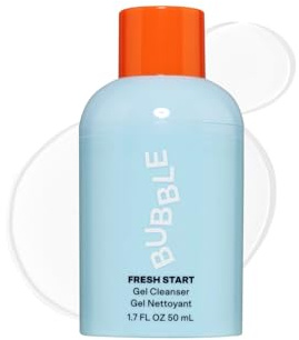 Bubble Skincare Fresh Start Gel Face Cleanser for Oily Skin, Travel, 50 ml | Daily Gentle Exfoliating Face Wash Unclogs Pores, Minimizes Shine, Refreshes Oily Skin Without Stripping Acne Prone Skin, PHA