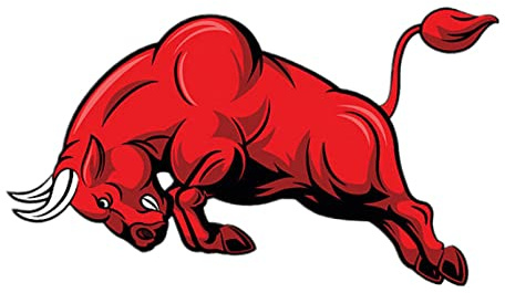 MACMRD Auto Aufkleber 17,4 * 10 cm Bull Red Jumps Auto Aufkleber PVC Aufkleber Für Jeep Wrangler Zubehör