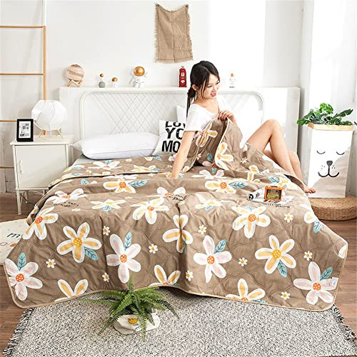 FANSU Tagesdecke Bettüberwurf Steppdecke Mikrofaser Doppelbett Einselbetten Gesteppt Bettwäsche Sofaüberwurf Wohndecke Bettdecke Stepp Gesteppter Quilt (180x200cm,Blütenblätter)