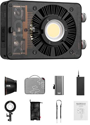 ZHIYUN MOLUS X100 Combo LED Video Studio Light,100 W Pocket COB Lights 2700 K ~ 6500 K, modalità di controllo app con batteria grip, adattatore ZY to Bowens Mount