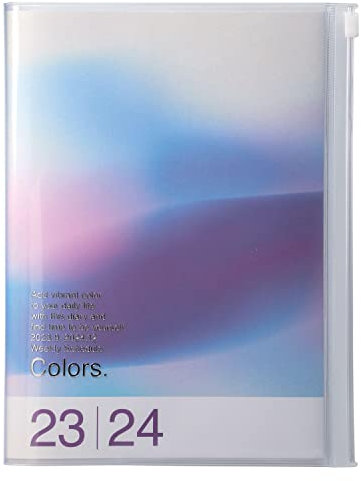 MARK'S 2023/2024 Taschenkalender A5 vertikal, Gradient, Blue: Von September 2023 bis Dezember 2024