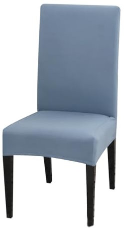 Wambere 2 Stück Stuhlhussen,Universal Stretch Stuhlhussen,Stretch Stuhlhussen für Esszimmerstühle,Abnehmbarer Waschbarer Stühle Schutz,für Bankett Hochzeit Party Hotel Esszimmer Dekorieren,Grau Blau