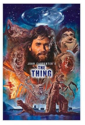 AhCor Filmposter The Thing 1982, Leinwand-Poster, Schlafzimmer, Dekoration, Sport, Landschaft, Büro, Raumdekoration, Geschenk, ungerahmt, 30 x 45 cm