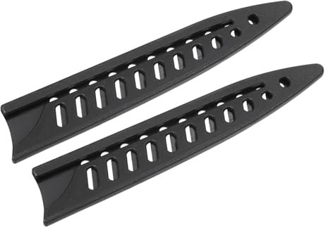 M METERXITY 2 Pack PP Knife Sheaths - Kitchen Knife Protectors Edge Guard Blade Protective Covers for 5 Utility Knife, Apply to Kitchen Camping Traveling (Black)
