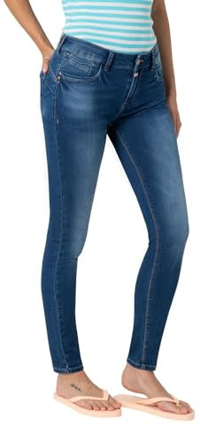 Timezone Damen Jeans Tight SANYATZ - Tight Fit - Blau - Brisk Blue Wash W26-W33, Größe:28W / 30L, Farbe:Brisk Blue Wash 3838