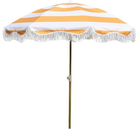 ZXCASDF Sombrilla de playa con borlas,sombrilla terraza exterior,sombrilla playa antiviento,impermeable A La Inclinación,Ajustable en Altura,sombrillas para jardin