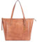 BRASS TACKS Leathercraft Tote Handtaschen für Damen Große Kapazität PU Leder Damen Schultertaschen Kaffee, braun, 13.2 L x 12.4 H x5.5 W