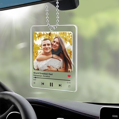 Personalisierter Autospiegel Anhänger mit Foto für Rückspiegel - Car Decoration Geschenk