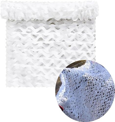 MaiBuL LNNW Tarnnetz Camouflage Netz Weißes Tarnnetz auf Rolle, 210D Netz in Großpackung, Tarnnetz for Sichtschutzzäune, Camping und Spiele Jagd Wildcampen Waldlandschaft(8M*10M)