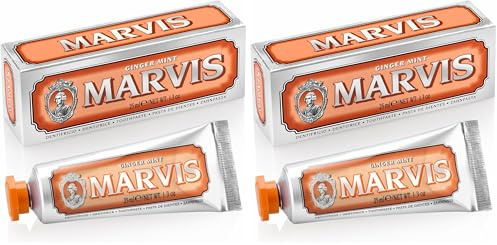 Marvis Travel Ginger Mint Toothpaste - 25 ml (Pack of 2)