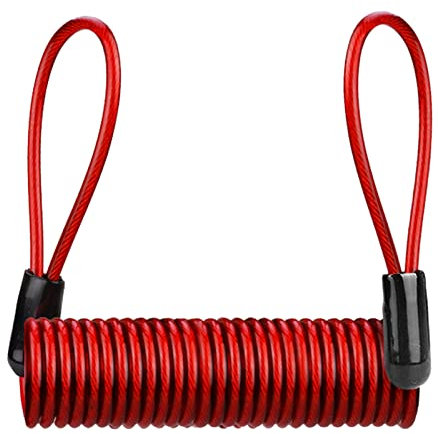 WOEIFGV 3.5mm Antifurto Molla Corda Filo Moto Bike Blocco Cavo Promemoria Cavo Furto Manubrio Scooter Blocco Freno Disco
