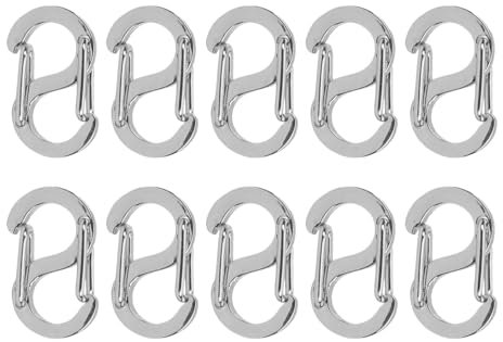 Zythrem 10 Pièces Fermoirs à Double Ouverture Fermoirs pour Clip de Collier Fermoir Bracelet Double Ouverture Raccourcisseur de Bracelet de Collier, Argenté