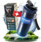 Bachgold® Gourde filtrante eau non potable XL [800 ml] avec une capacité de filtration de 2000 L I élimine 99,99% des bactéries, virus, particules et métaux lourds, gourde eau