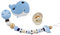 Attache tétine sucette personnalisée/prénom/bébé naissance cadeau, modèle Baleine silicone (Attache + Porte Clés)