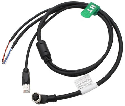 HangTon M12 12-poliges Netzwerk Ethernet-Datenkabel für DJI Livox Mid-360 LiDAR Sensor auf Computer Debug, rechtwinklig auf RJ45 Flying Leads, 1 m