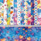 Scrapbook Papier Blau Scrapbook Bastelpapier, 48 Blatt Decoupage Papier Block mit Liebe Stern Muster, 15.2x15.2 cm/6x6 in Einseitiges Scrapbooking Papier Niedlich Dekorpapier für Journal Scrapbooking