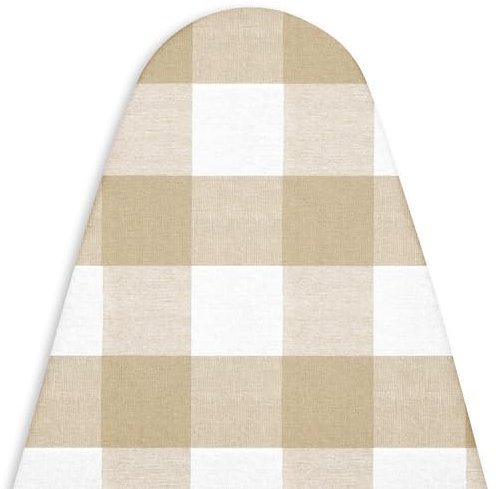 Encasa XO Ironing Board Covers and Pad - 125x39 cm Fits Standard Large Iron Boards, Thick 4mm Felt, Elasticated Fit, Heat & Scorch-Resistant, Elastic Bungee Cord Tightening & Lock Buffalo Beige