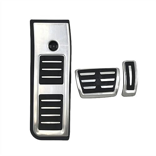 LeiBaOF Auto Pedale Für Audi A6 C8 2019 2020,Nicht-Slip Edelstahl Rest Fuß Pedal Auto Accessicess Bremse Pedalkappen Keine Bohren,C-3pcs