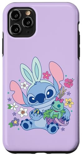 iPhone 11 Pro Max Disney Lilo & Stitch Cute Easter Bunny Stitch and Scrump Case
