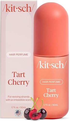 Kitsch Hair Perfume for Women 50ml, Hair Spray & Body Mist – Tart Cherry | Clean, Deodorizing & Patented Odor-Eliminating Technology – Freshen Hair, Body & Pillows