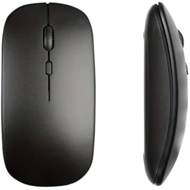 Genérico Ratón Inalámbrico Bluetooth para Tabletas Android Windows Y Computadoras Portátiles con 4 Botones Y Una Resolución De 1600 dpi (Negro)