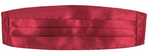 XPJYUA Kummerbund Herren Smoking Satin Kummerbund Frack Weiß Schwarz Rot Bräutigam Kummerbund Sänger Musiker Verstellbarer Taillengürtel Taille(Red)