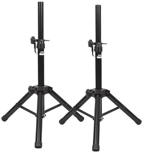 Short Tripod Speaker Stands Supplied as Pair Adjustable Height of 700-970mm
