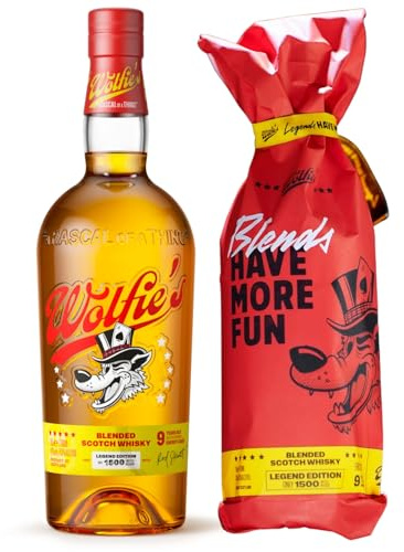 Wolfie’s Legend Edition - Sir Rod Stewart’s Limited Edition 9-Year Blended Scotch Malt Whisky - 70cl, 43% ABV - Only 1500 Bottles in Existence - The Ultimate Whisky Gift