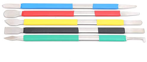 Qcwwy Outil de Spatule d'ouverture de Pièces en Plastique de Fibre de Carbone Couteau à Levier CPU 5-en-1 pour la Réparation de Smartphones et Les Projets Artistiques Outils de Frappe de Coupe