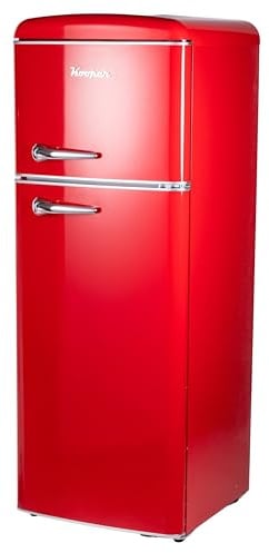 Frigorifero vintage doppia porta 240 L 54,6x55,4x148,7cm, rosso, Kooper