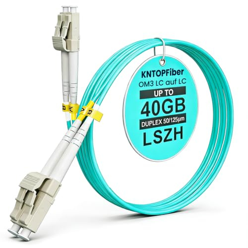 KNTOPFiber OM3 LC zu LC 10m, LWL Glasfaser Patchkabel